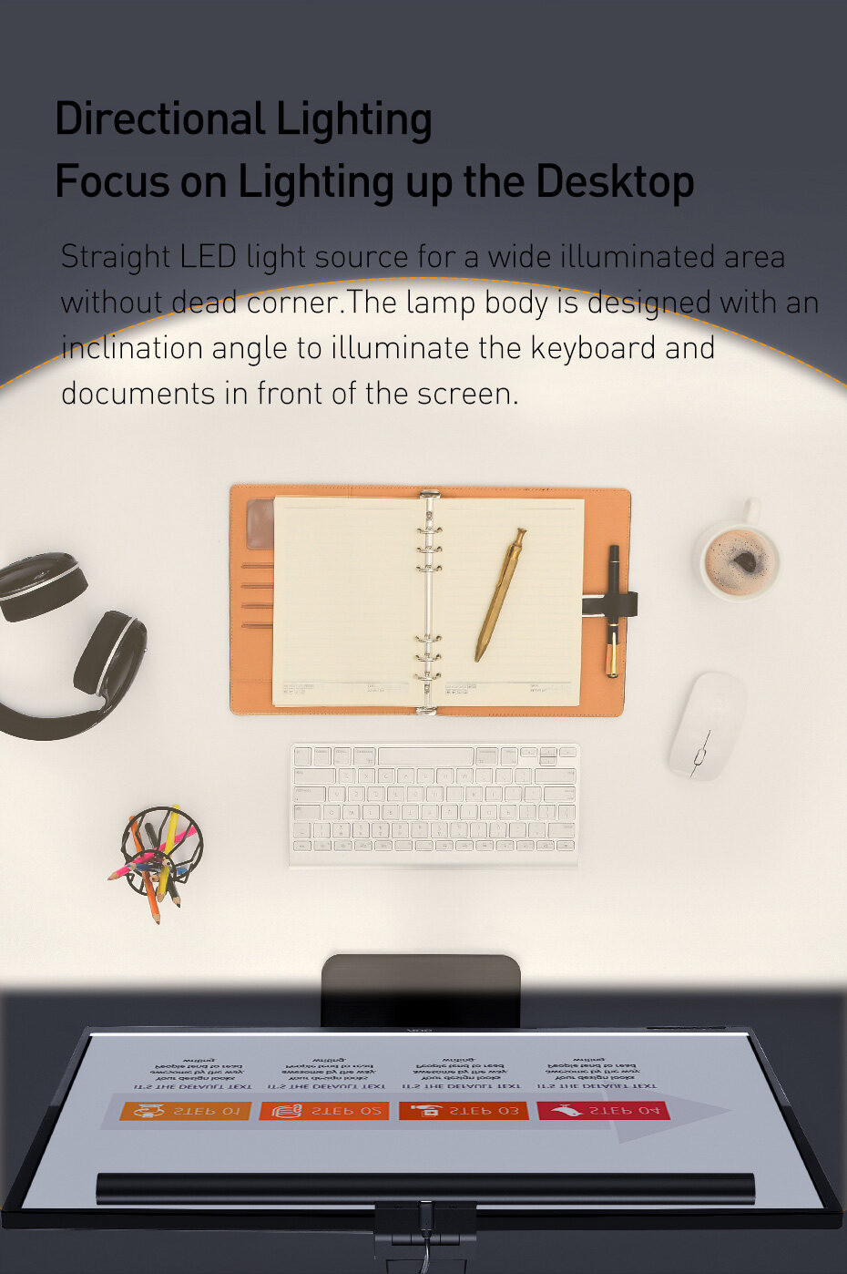 Baseus Light Desk Lamp Computer Laptop Screen Bar Hanging Light Table ...