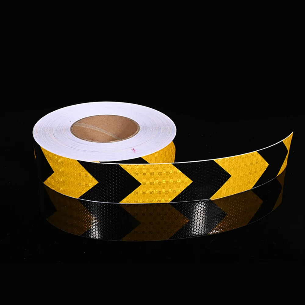 5cm/10cm/20cm*3meters Arrow Reflective Hazard Safety Tapes Yellow-Black ...
