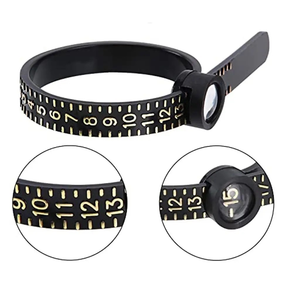 Ring Ruler Measurer Finger Coil Ring Sizing Tool US Size Measurements ...