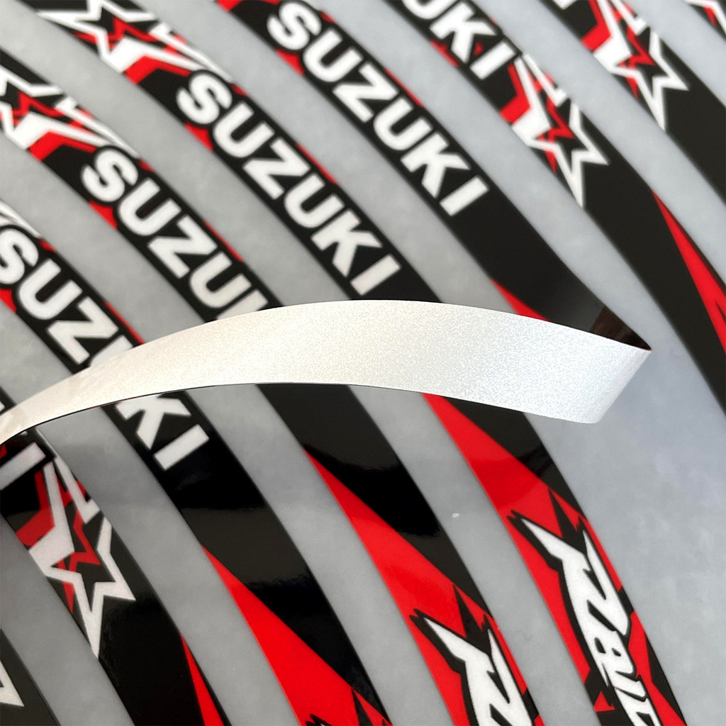 SUZUKI Reflective Hub Stickers 17'' Wheel Waterproof Decals Motorcycle ...