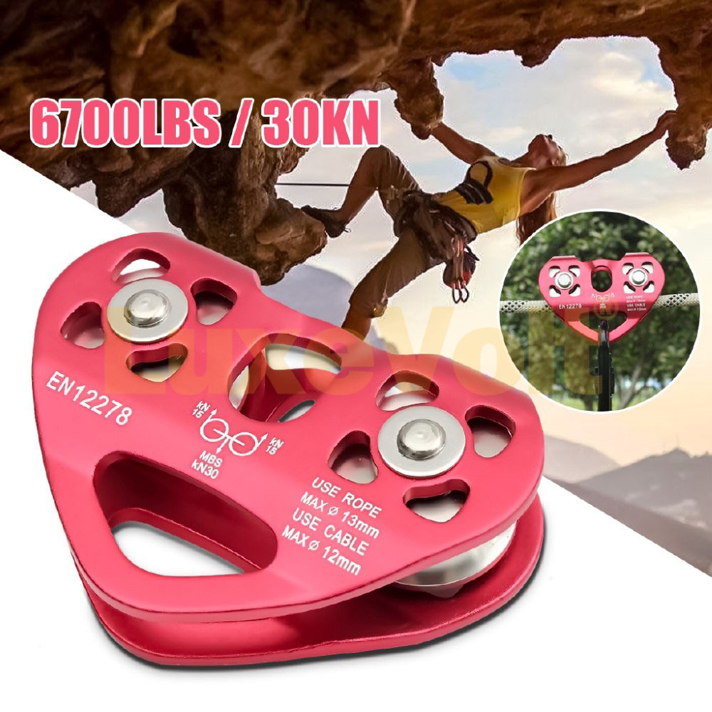 30KN/ 6700 Outdoor Double pulley Zip Line Cable Trolley Outdoor Rock ...