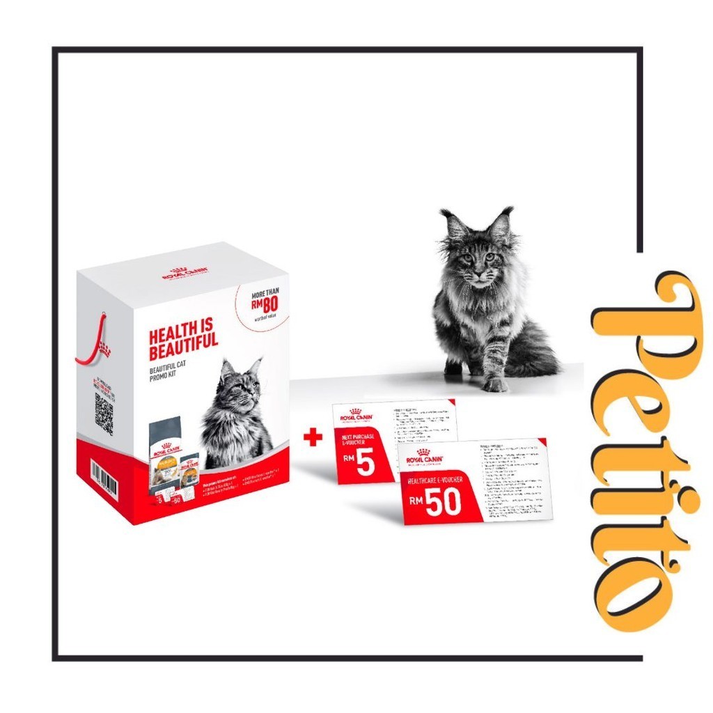 Royal Canin Promo Kit Worth RM80 (Hair & Skin 400g+Intense Beauty Pouch