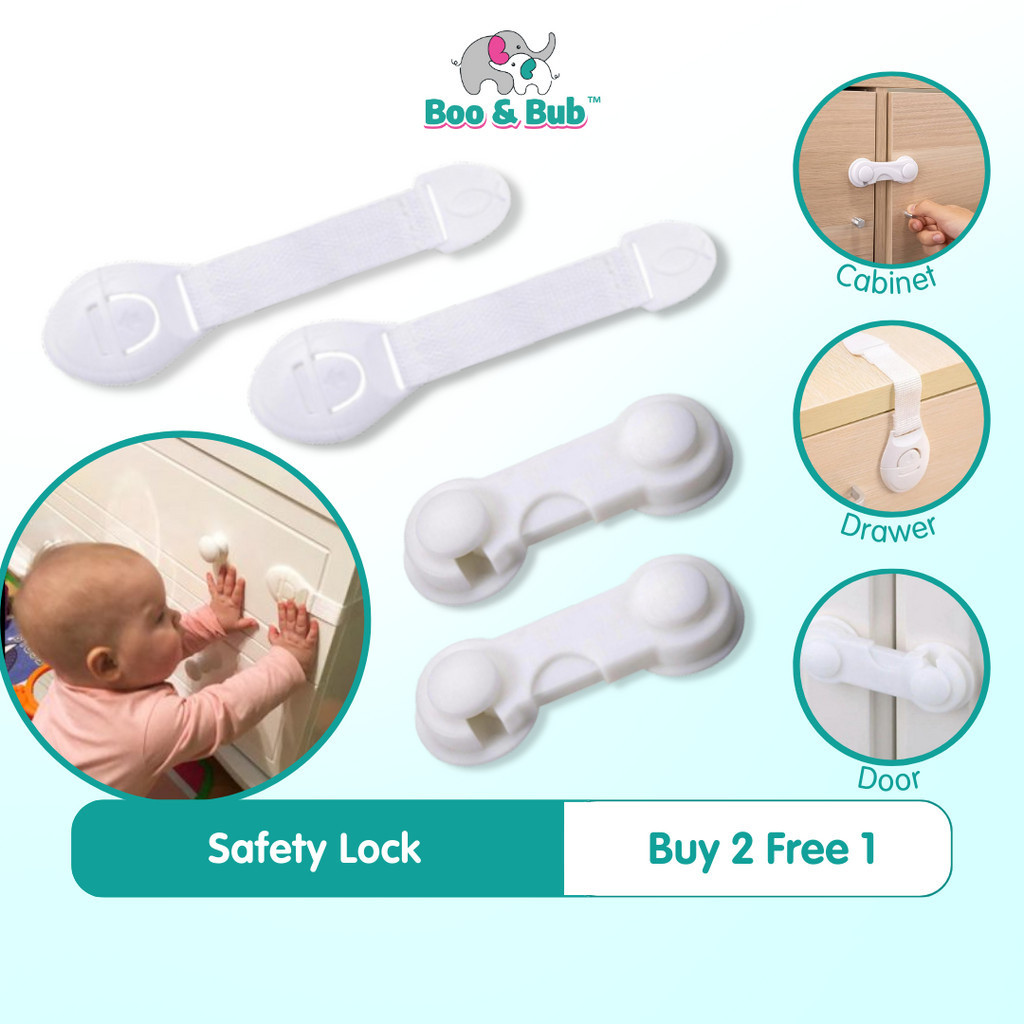 BUY 2 FREE 1, Baby Safety Lock Infant Kids Children for Drawer Pelindung pengaman