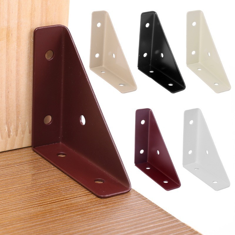 Furniture Corner Connector Triangular Support Frame Black Bookshelves Corner Braces Angle