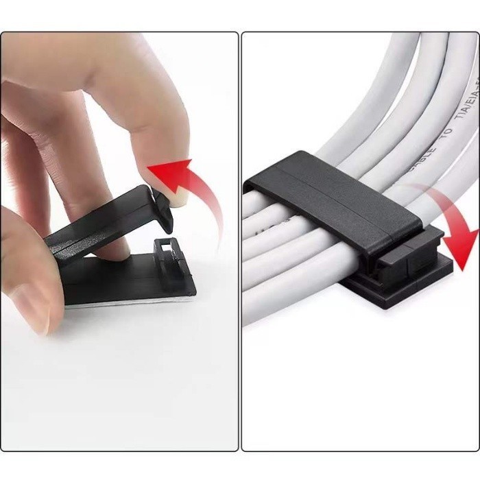 HOME⭕5/10/20pcs Self-adhesive Cable Organizer Wire Tie Cable Clamp ...