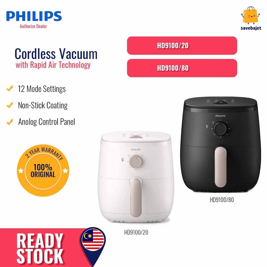 Philips 3.7L Airfryer 3000 Series HD9100/20 HD9100/80 (BK) | Shopee ...