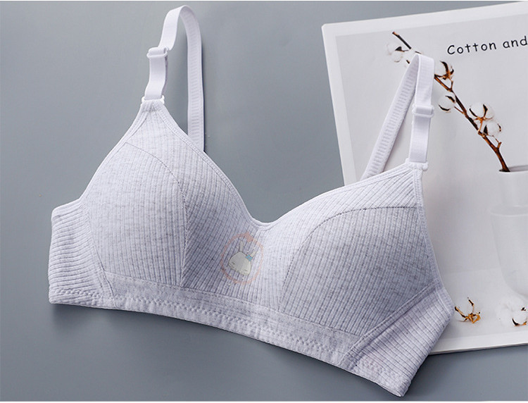 small breast bra Cotton bra student bra youth bra Thin cup girl's cute ...