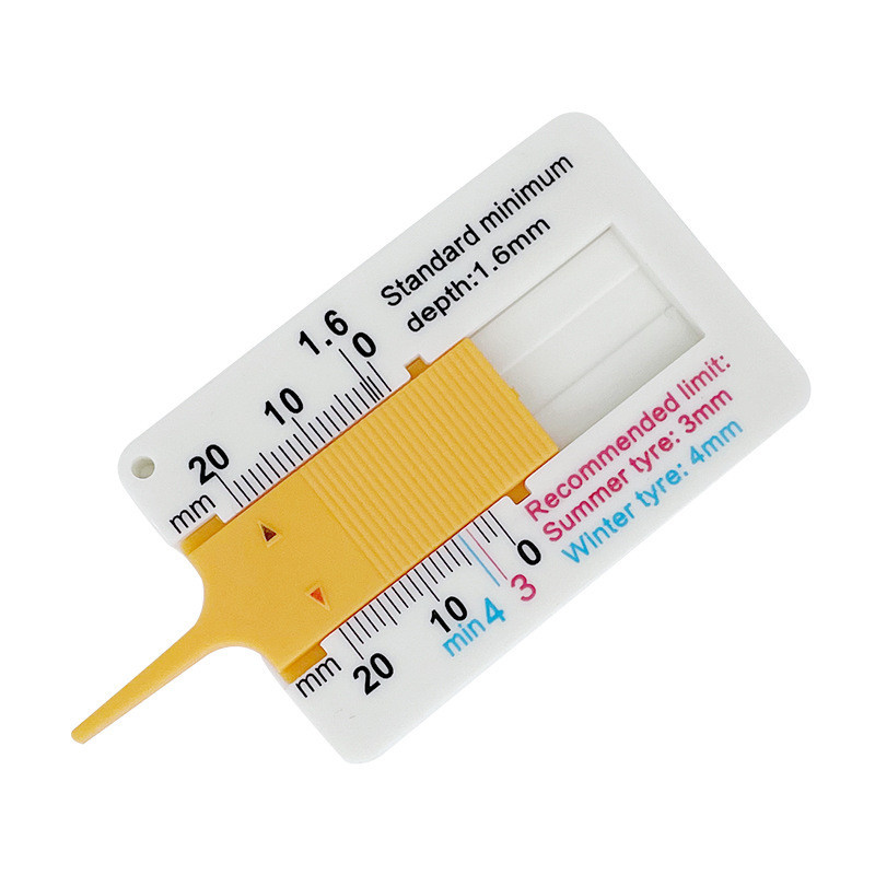 Car Tyre Wheel Tread Depthometer Depth Indicator Ruler 0-20mm Plastic ...