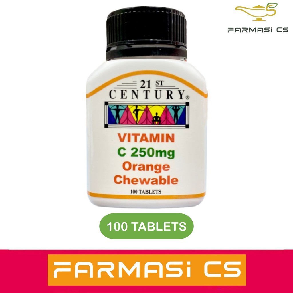 21st Century Vitamin C 250mg Orange Chewable 100 tablets EXP:05/2026