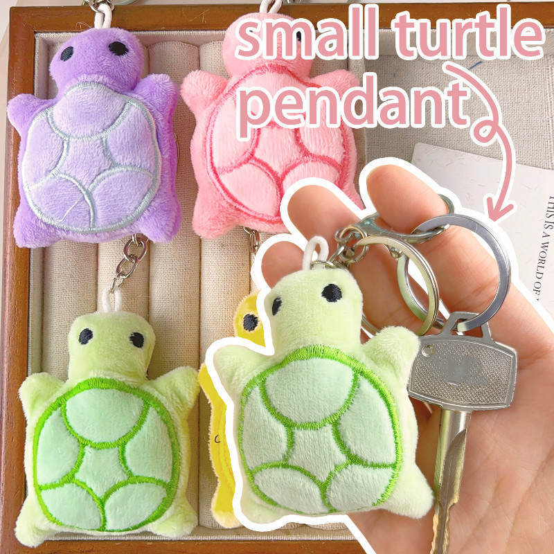 Cartoon Turtle Plush Keychain - Cute Turtle Key Chain - Soft Stuffed ...