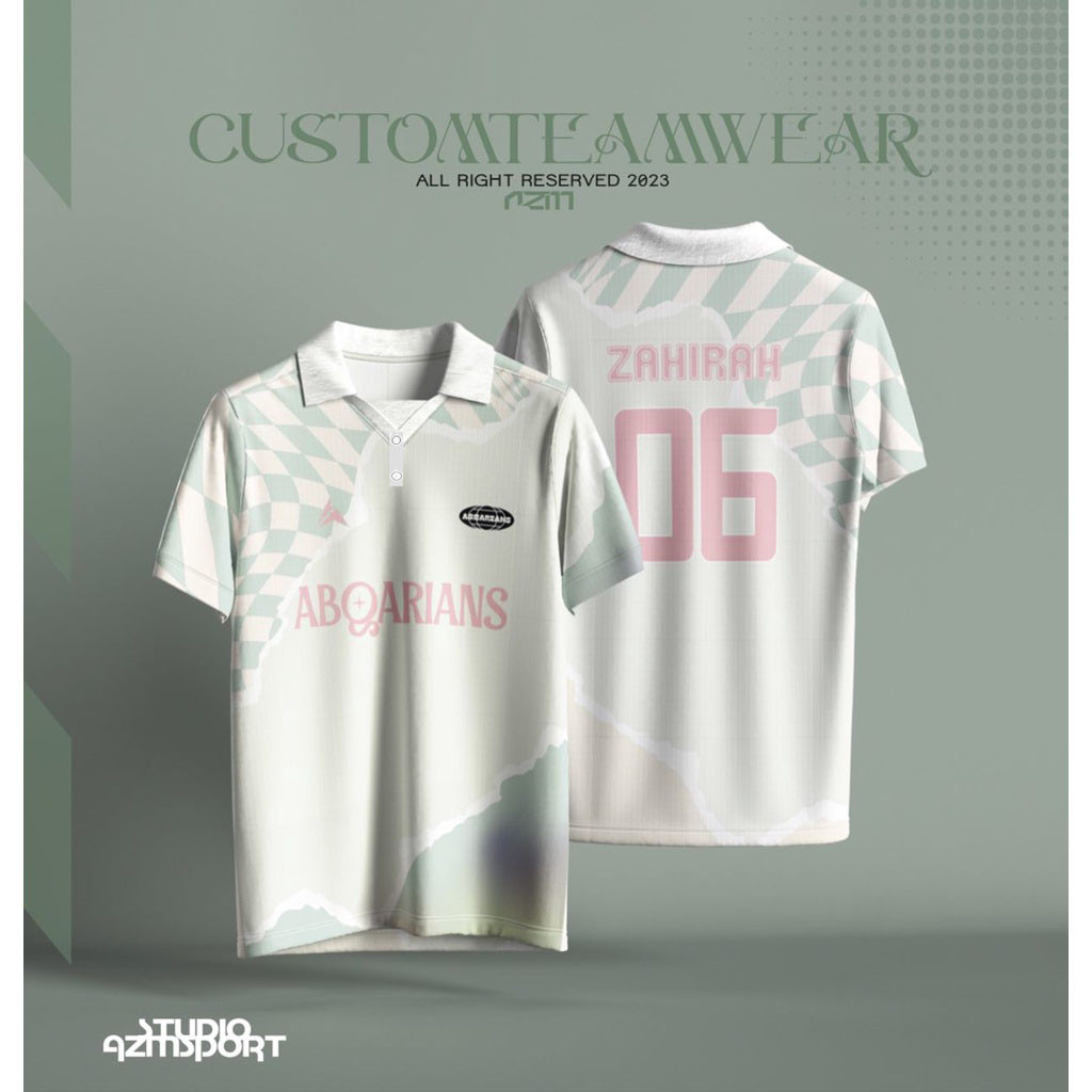 Baju Raya 2024 Custom Jersey Name+number Sublimation Design Zahirah