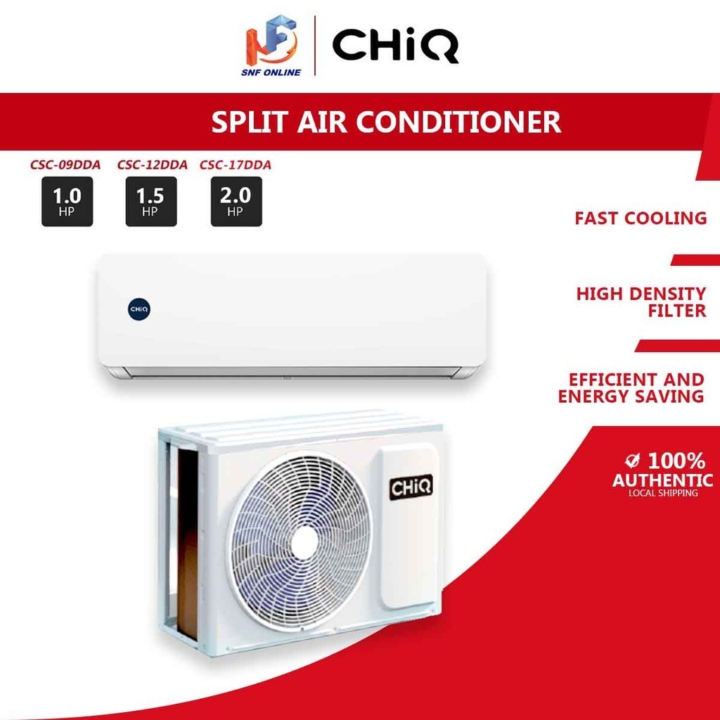 CHiQ Air Conditioner R32 Non-Inverter CSC-09DDA (1.0HP) CSC-12DDA (1 ...