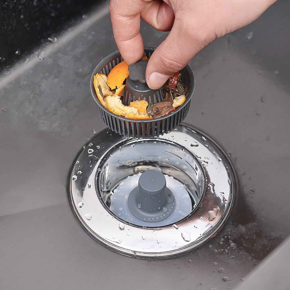 Kitchen Sink Strainer Anti-Clogging Spring Launching Drain Strainer ...