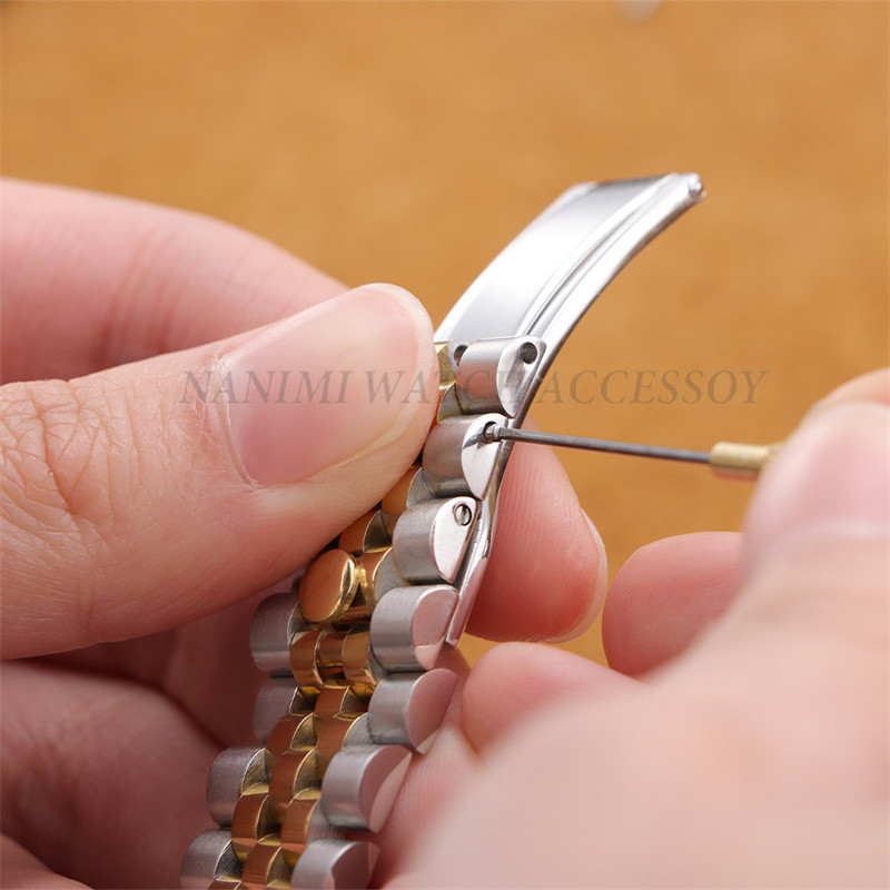 For Rolex Luxury Solid Stainless Steel Curved End Watch Band 13mm 17mm ...