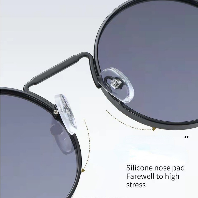 Metal Punk Sunglasses Classic Retro Men's Women's Round Metal Steampunk ...