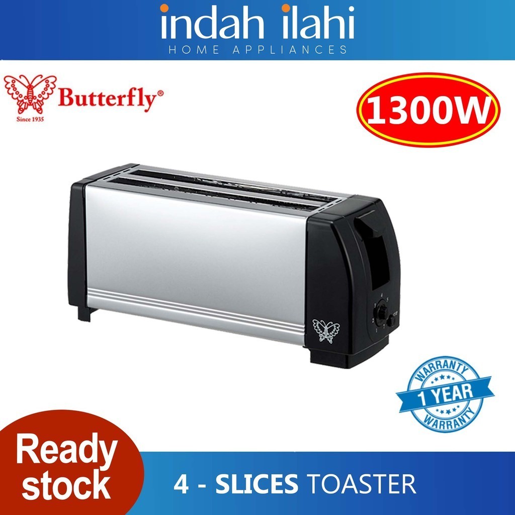 Butterfly Pembakar Roti 4 Slice Bread Toaster BT-8064N | Shopee Malaysia