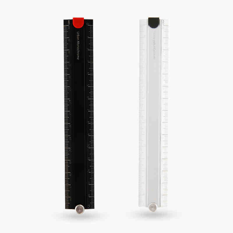 Kokuyo Alumite Foldable Ruler 15cm 30cm Urban Monochrome Measuring ...