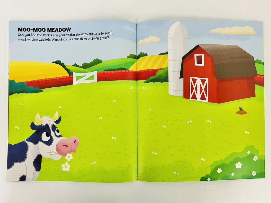 Farm Sticker Scenes Book For Kids To Decorate 8 Colourful Scenes With ...