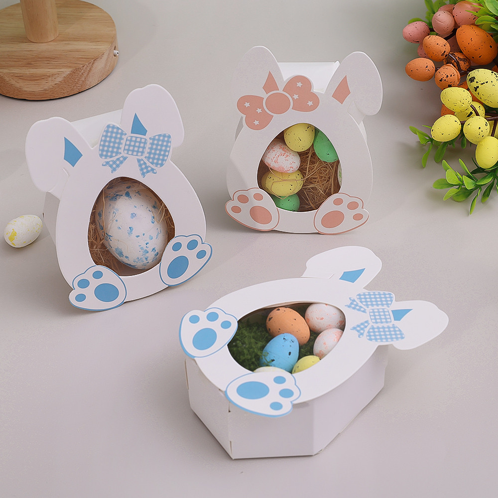 10Pcs Easter Gift Box - With Cute Rabbit Eggs - Rabbit Shape Candy ...