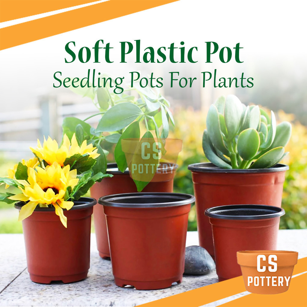 Diameter 24cm Ultra Thin Soft Plastic Pot Disposable Nursery Pots ...