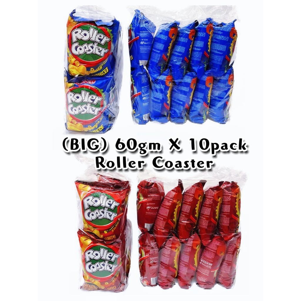 (BIG) **10packs X 60g** Roller Coaster Snack | Shopee Malaysia