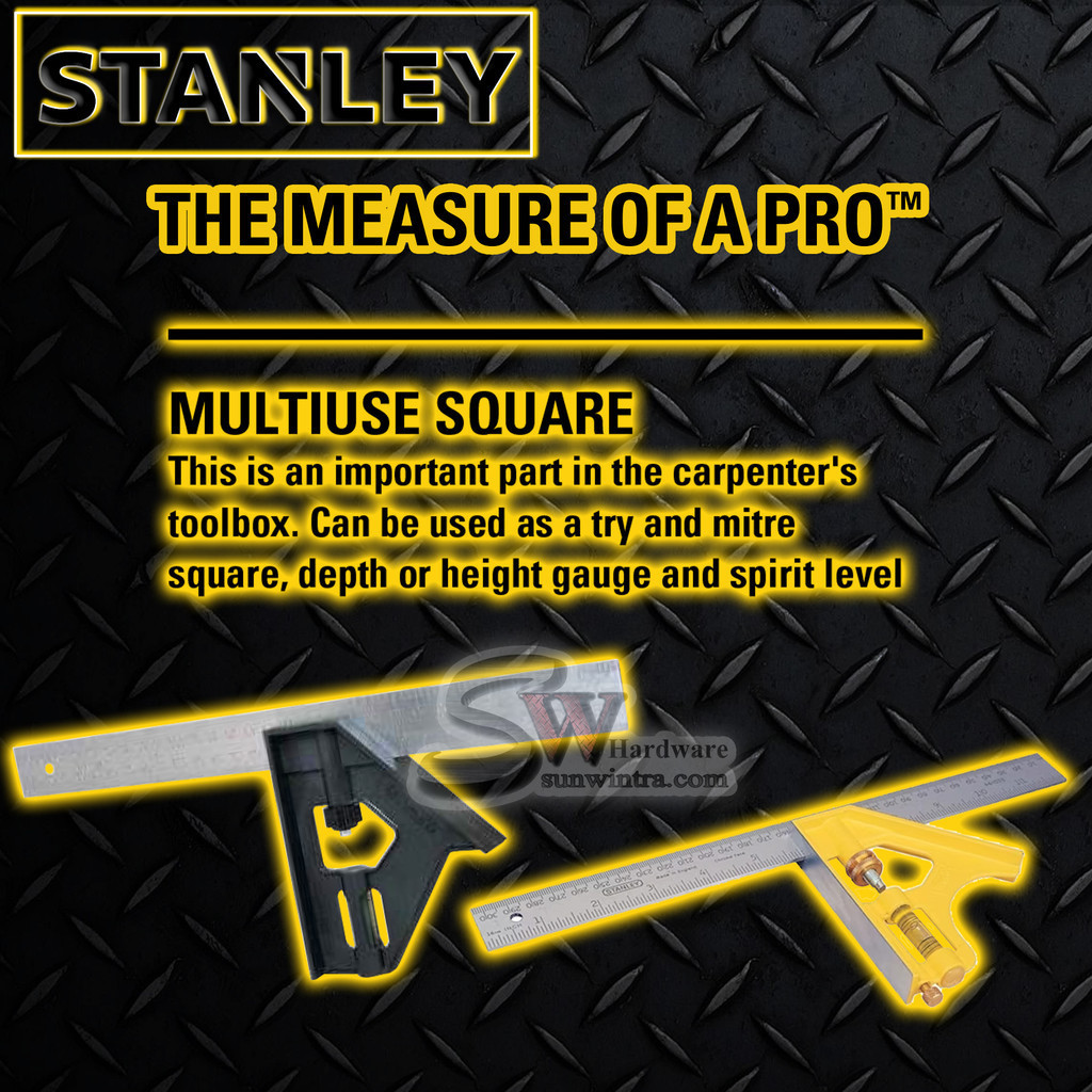 Squadra In Metallo Stanley 300 Mm - Precisione Professionale Per Lavori Di Misura - Foto 8