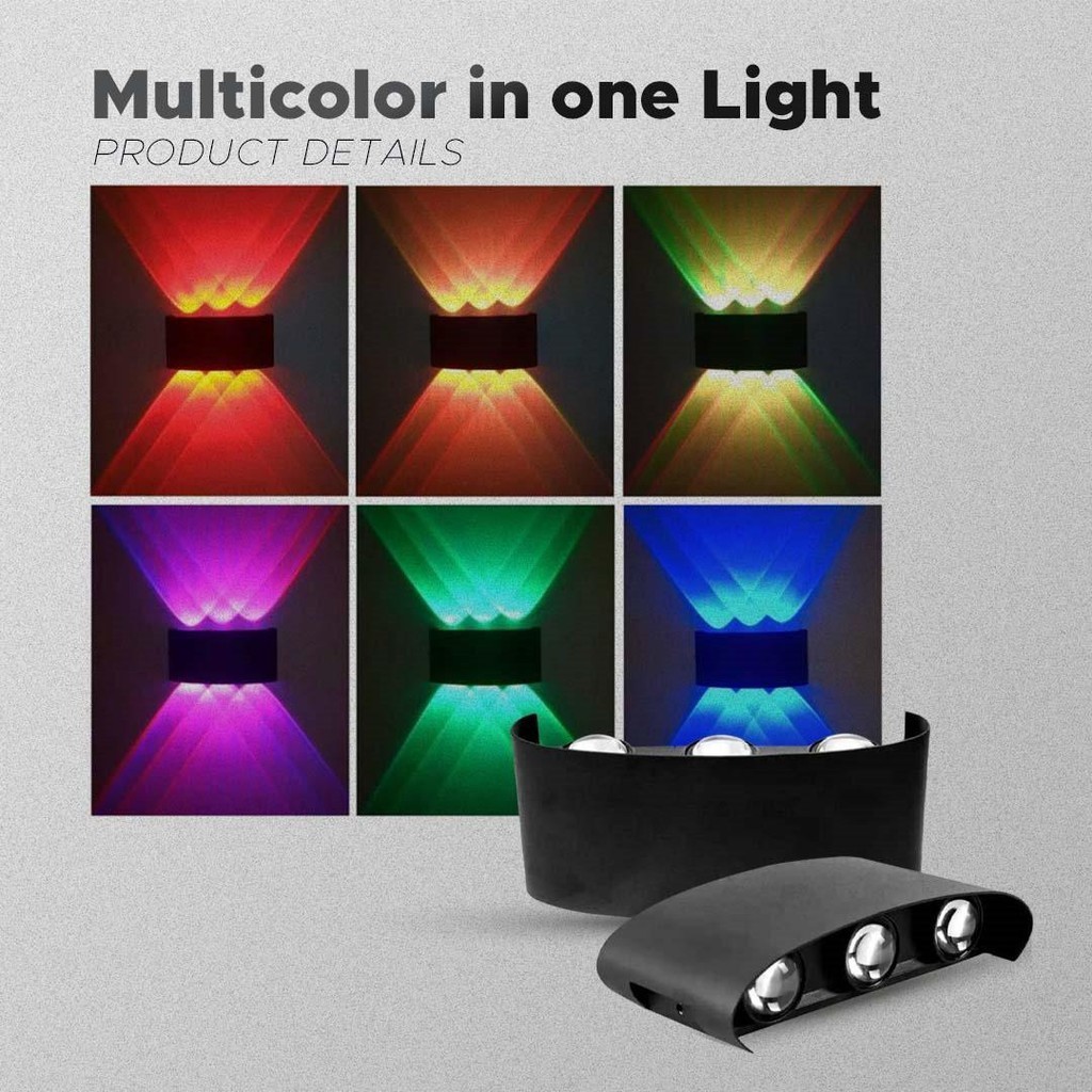 RGB MULTI COLOR UP DOWN LED WALL LIGHT STYLE EFFECT LED WALL LAMP LAMPU ...