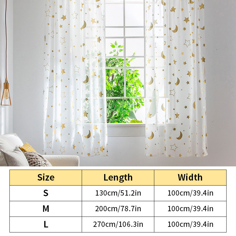 Hari Raya Curtain Moon Star Pattern Window Curtain Eid Mubarak Door ...