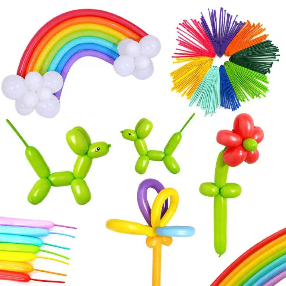 Party Decoration Thick Long Strip Spiral Balloons For Birthday Kids ...