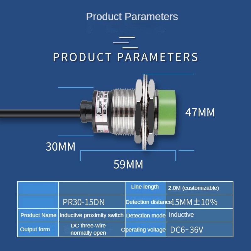 Heschen Inductive Proximity Sensor Switch PR30-10DN2 Cylindrical Type - View #3