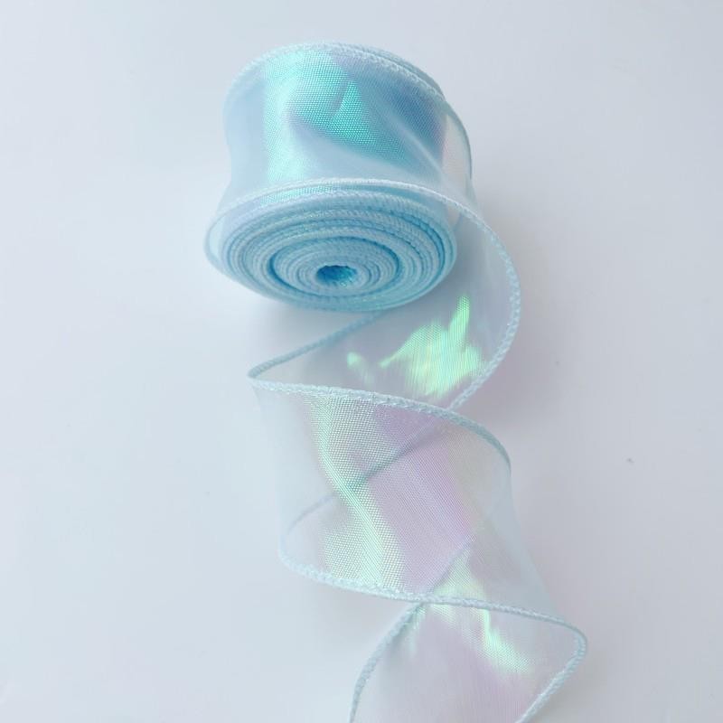 3 Rolls Schimmer Band Transparent - 45mm X 9m Geschenkband Deko