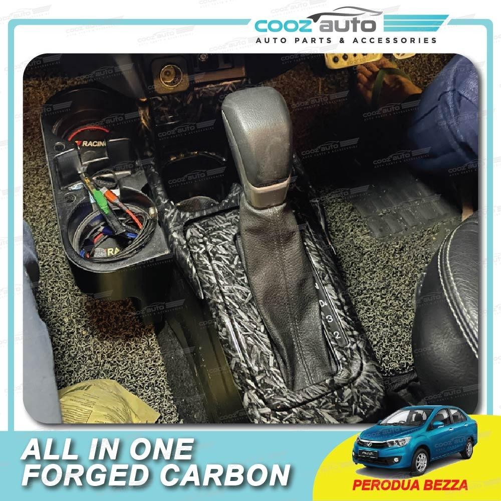 Car Perodua Bezza Forged Carbon Door Inner Handle Gear Panel Steering ...