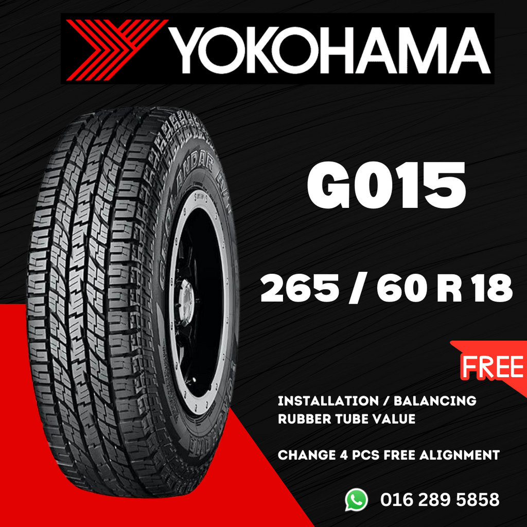 2656018 265-60-18 265/60R18 265 60 18 YOKOHAMA AT 4x4 G015 TYRE TIRE ...