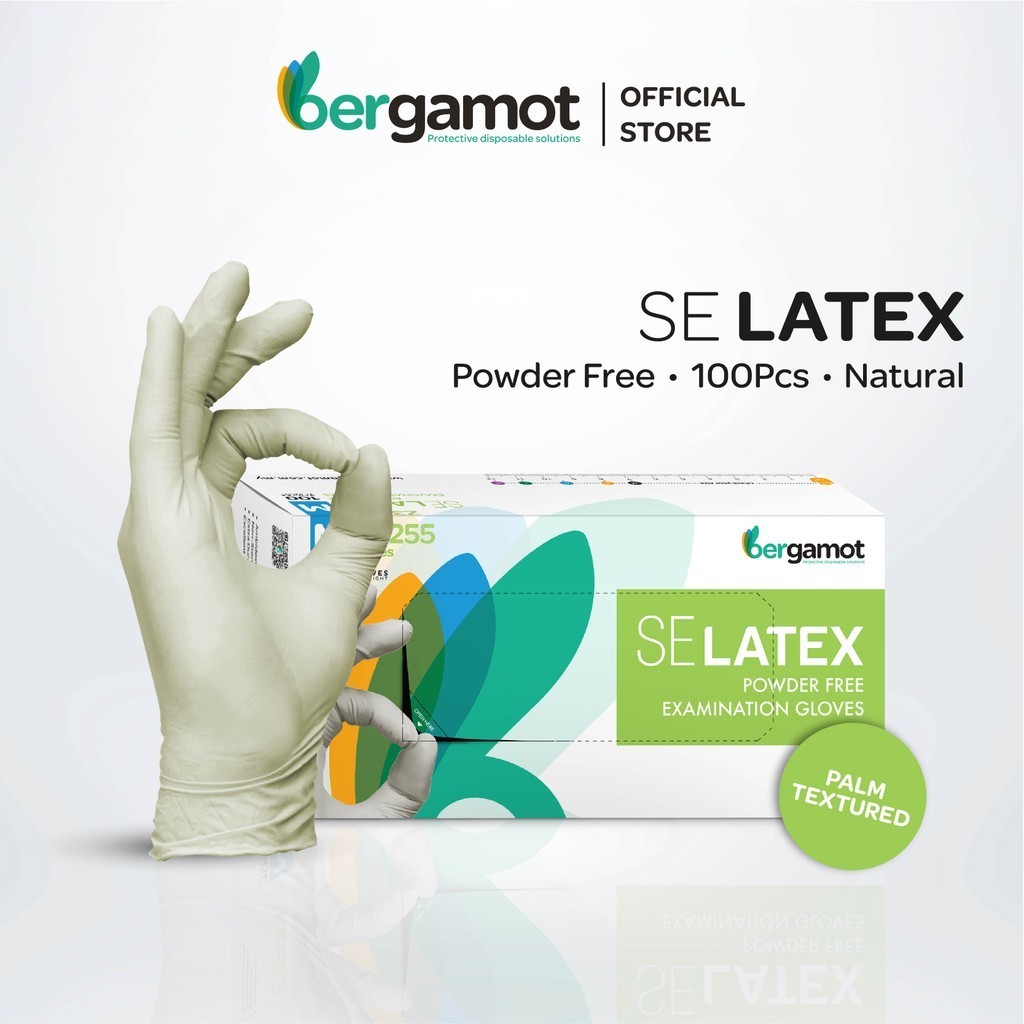 Z3255 Bergamot SE Latex Powder Free Examination Gloves 100's Shopee
