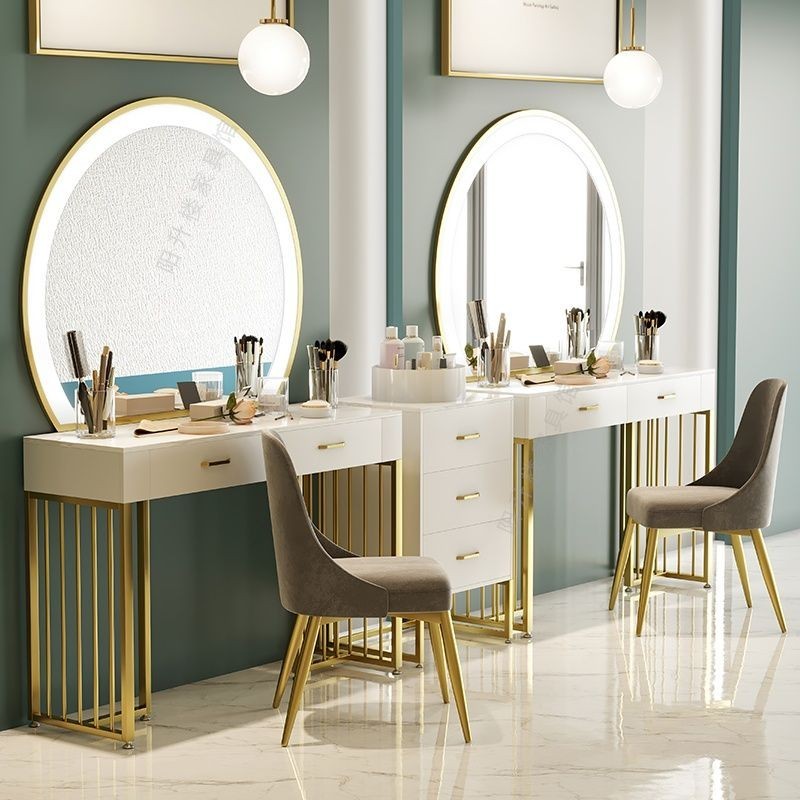 Photo Studio With Light Dressing Table Light Luxury Marble Beauty Salon ...