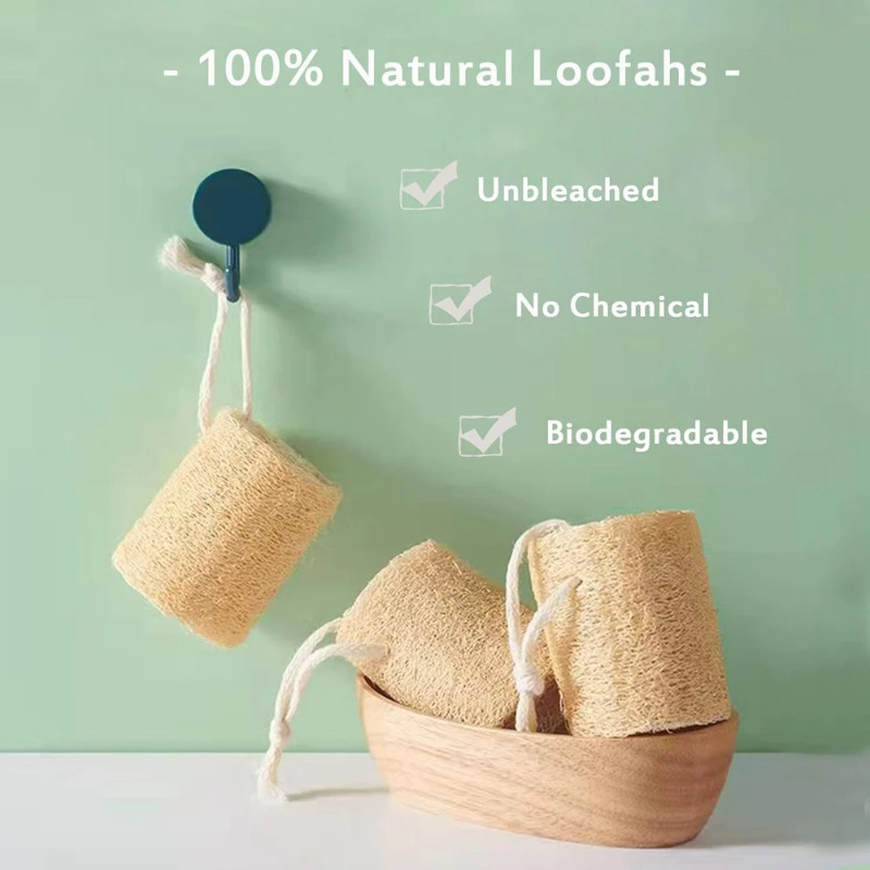 Multi functional and versatile Natural Luffa Brush Bathing Body Sponge ...