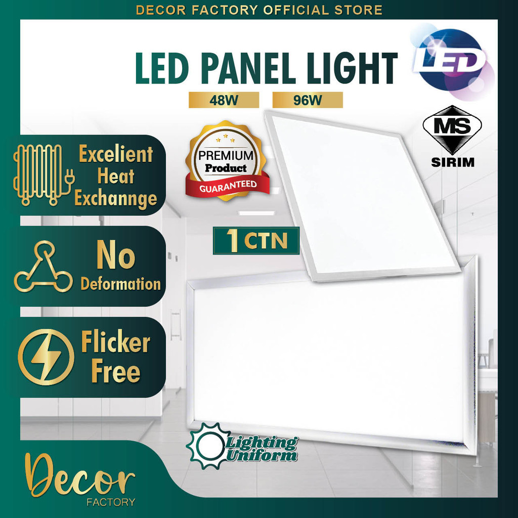 [1CTN] LED Backlit Panel Light Office Lighting Panel Lamp 600x600 48W ...