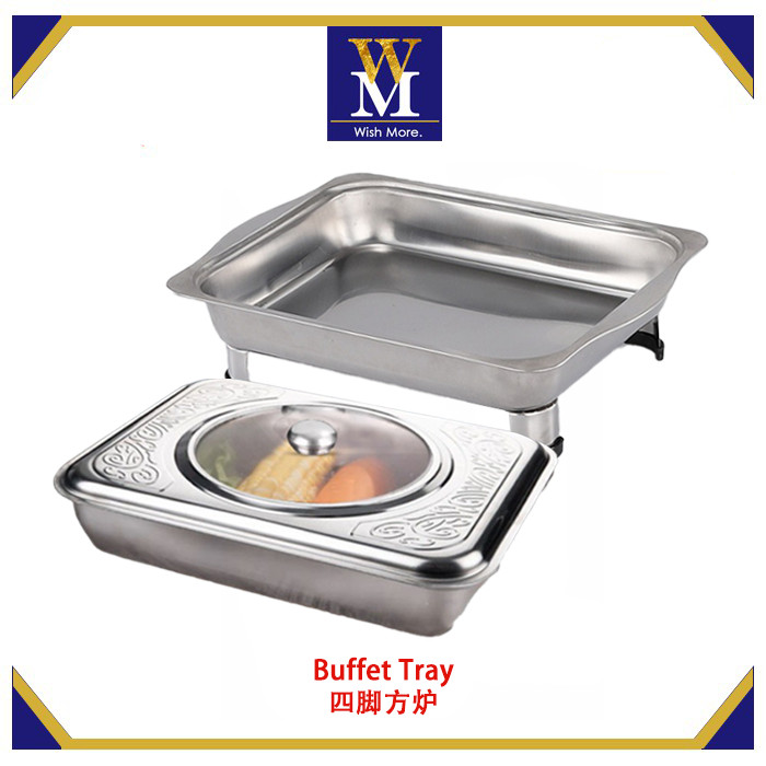 Ready Stock 🔥 Buffet Tray Stainless Steel Food Container Hotel ...