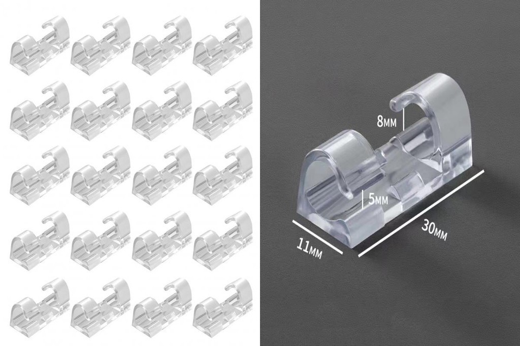 [FM] Nail-free Cable Clip Strong Adhesive Cable Holder 20pcs ...