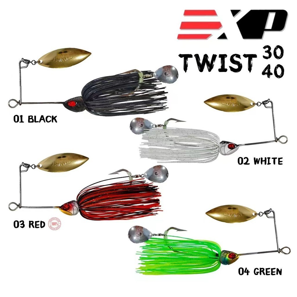 EXP TWIST 30 & TWIST 40 SPINNER BAIT FISHING LURE (30g/40g) | Shopee ...