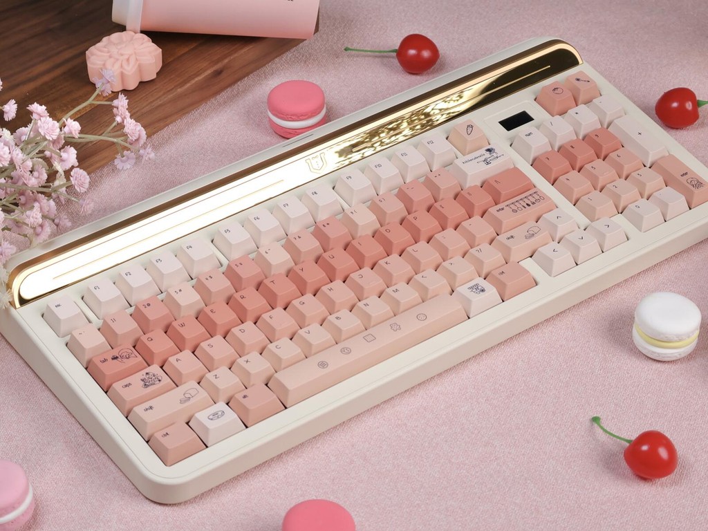 Cooking Keycaps Pink PBT Cherry Profile Cute keycaps set for Mechanical ...