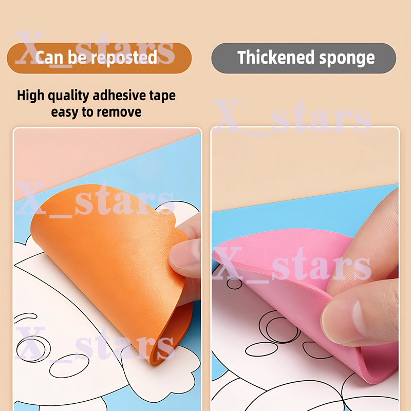 3D EVA Foam DIY Sticker Art Craft Kits For Boy Girl Kids Cute Cartoon ...