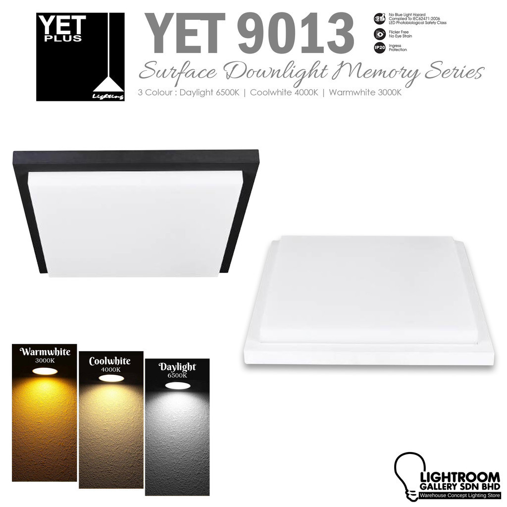 9013 Square Surface Downlight 3 Colour Changeable LED Light Ceiling ...