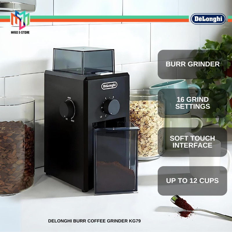 DeLonghi KG79 Burr Coffee Grinder Multiple Grind Settings Espresso Drip ...