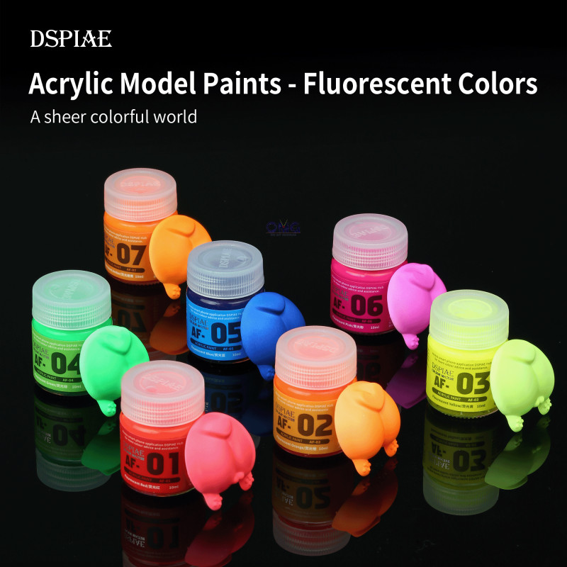 Dspiae Acrylic Paint Fluorescent Color Series AF-01 - AF-07 Water-based ...