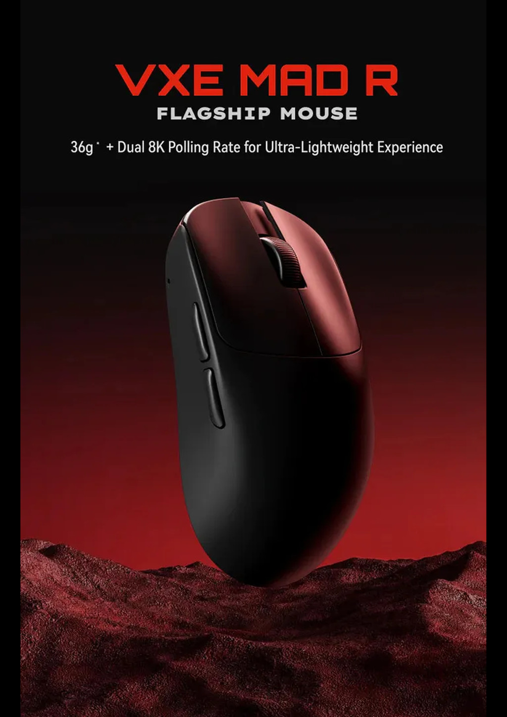 VXE MAD R Series Wireless Mouse PAW3395/3950 8K 1K MAD R+/MAD R MAJOR ...