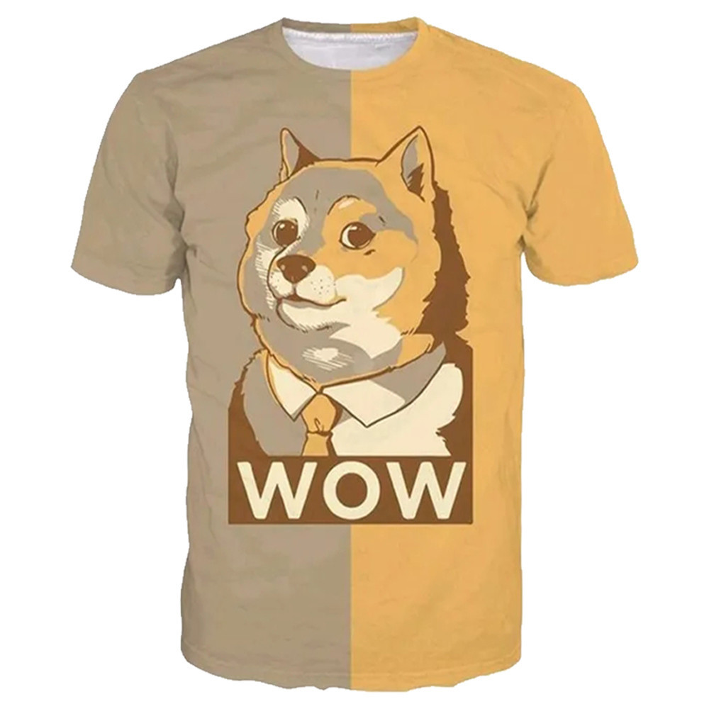 3D Kabosu Shiba Inu Printed T Funny Doge Graphic T-shirt Haruku Fashion ...