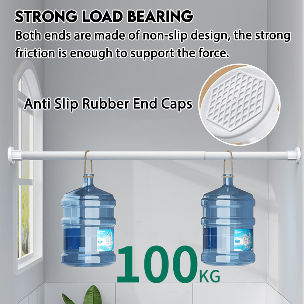 [90CM-290CM] Borong365 Telescopic Curtain Rod Adjustable Langsir Shower ...