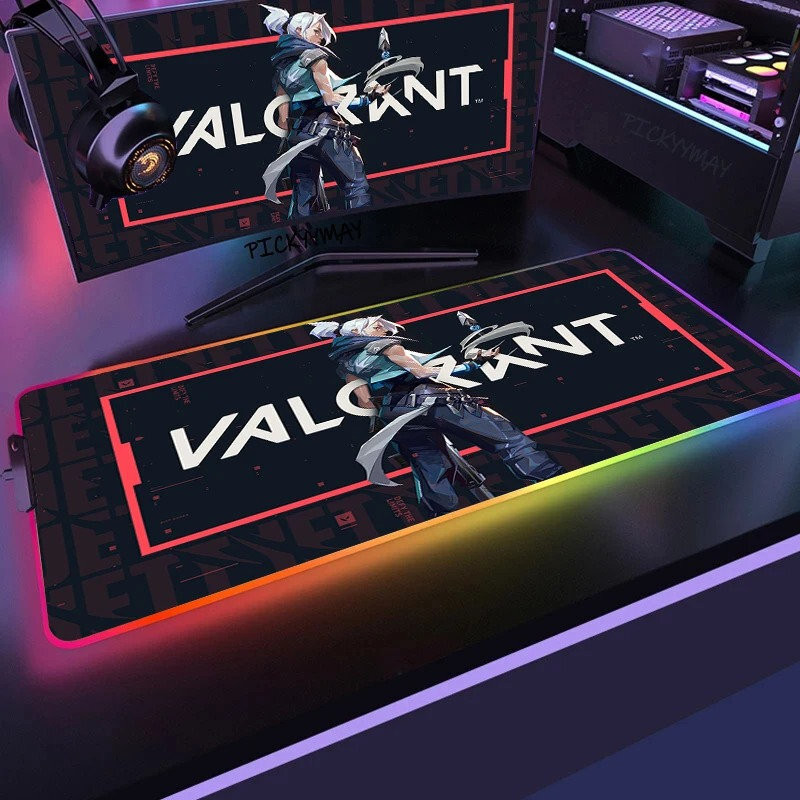 Valorant RGB Mousepad , Valorant Characters Desk Mat ,Jett , Omen ...