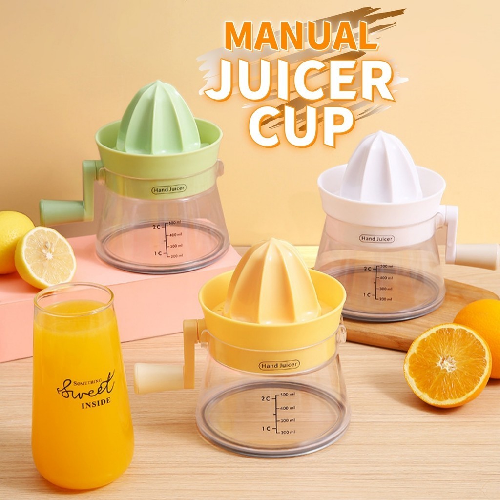 Manual Hand Juicer Cup With Hand Crank Citrus Orange Multifunction